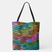 Rainbow Mermaid Scales Tote Bag (Achterkant)