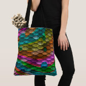 Rainbow Mermaid Scales Tote Bag (Dichtbij)