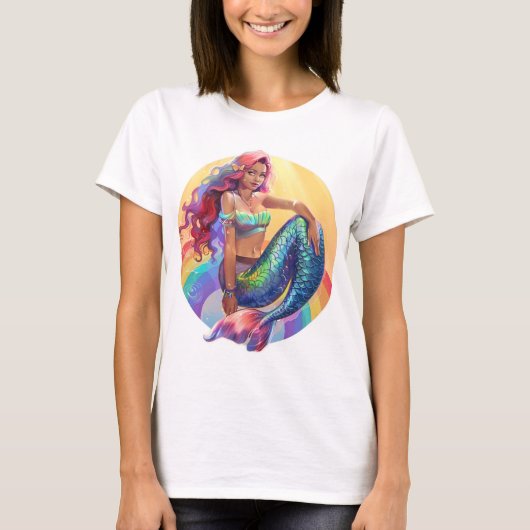Rainbow Mermaid T-shirt (Voorkant)