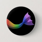 Rainbow Mermaid Tail V2 Ronde Button 5,7 Cm (Voorkant)