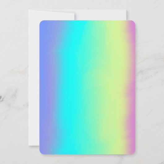 Rainbow Mermaid Verjaardag Kaart (Achterkant)