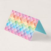 Rainbow Mermaid Waterverf Place Cards Visitekaartje (Achterkant)