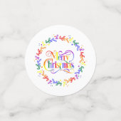Rainbow Merry Kerstmis Wreath Confetti (Kleine voorkant)