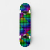 Rainbow Meshed Checker door Kenneth Yoncich Skateboard (Voorkant)