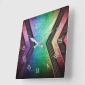 Rainbow Metal Design Wall klok (Hoek)
