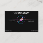 Rainbow Metallic Bird Logo Visitekaartje (Voorkant)