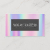 Rainbow Metallic | Classic Two Initiaal Monogram Afsprakenkaartje (Achterkant)