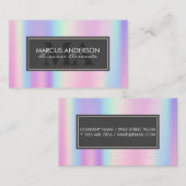 Rainbow Metallic | Classic Two Initiaal Monogram Afsprakenkaartje (Voorkant / Achterkant)