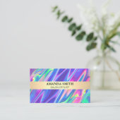 Rainbow Metallic Liquid Achtergrond Visitekaartje (Staand voorkant)