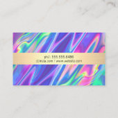 Rainbow Metallic Liquid Achtergrond Visitekaartje (Achterkant)