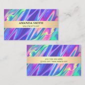 Rainbow Metallic Liquid Achtergrond Visitekaartje (Voorkant / Achterkant)
