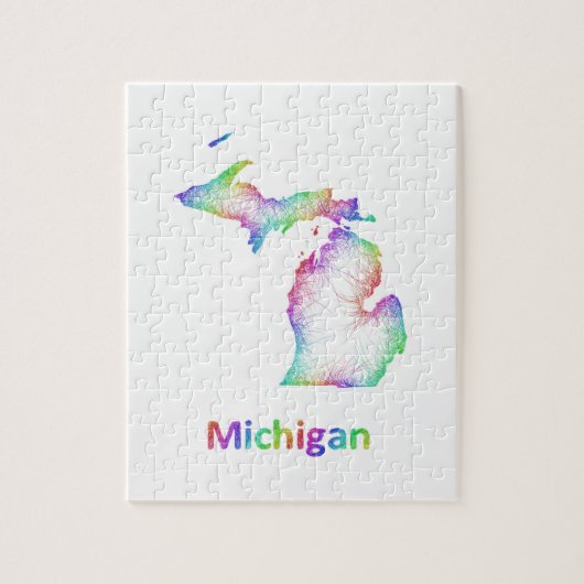 Rainbow Michigan-kaart Legpuzzel (Verticaal)