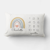 Rainbow Milestone Nursery Lumbar Pillow Kussen (Voorkant)