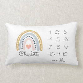 Rainbow Milestone Nursery Lumbar Pillow Kussen