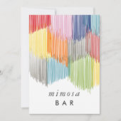 Rainbow Mimosa Bar Fringe Bachelorette Tafelteken (Voorkant)