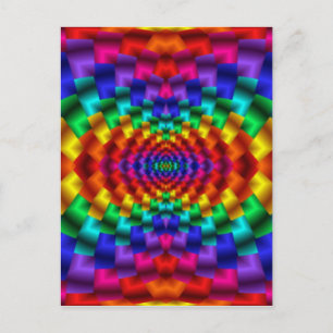 Rainbow Mind Warp Psychedelic Fractal Briefkaart
