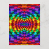 Rainbow Mind Warp Psychedelic Fractal Briefkaart (Voorkant)