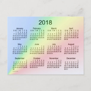 Rainbow Mini Calendar 2018, ingediend door Janz Briefkaart