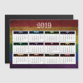 Rainbow Mini Magnet-agenda 2019 Magnetische Uitnodiging (Voorkant / Achterkant)
