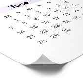 Rainbow Minimalist 2025 2026 Calendar Poster (Hoek)