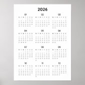 Rainbow Minimalist 2026 Kalender Poster (Voorkant)