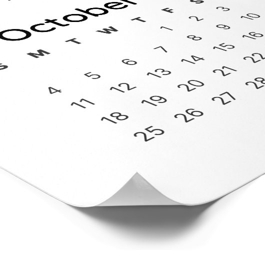 Rainbow Minimalist 2026 Kalender Poster (Hoek)