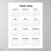 Rainbow Minimalist 2026 Kalender Poster (Voorkant)