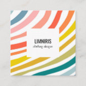 Rainbow Minimalist Stripes Handmade Price Hang Tag Vierkante Visitekaartje (Voorkant)