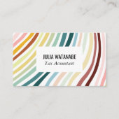 Rainbow minimalist Stripes Handmade Social Media Visitekaartje (Voorkant)