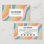 Rainbow minimalist Stripes Handmade Social Media Visitekaartje (Voorkant / Achterkant)