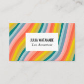 Rainbow minimalist Stripes Handmade Social Media Visitekaartje (Voorkant)