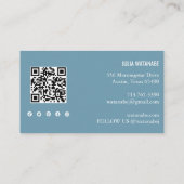 Rainbow Minimalist Stripes QR Code Social Media Visitekaartje (Achterkant)