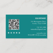 Rainbow Minimalist Stripes QR Code Social Media Visitekaartje (Achterkant)