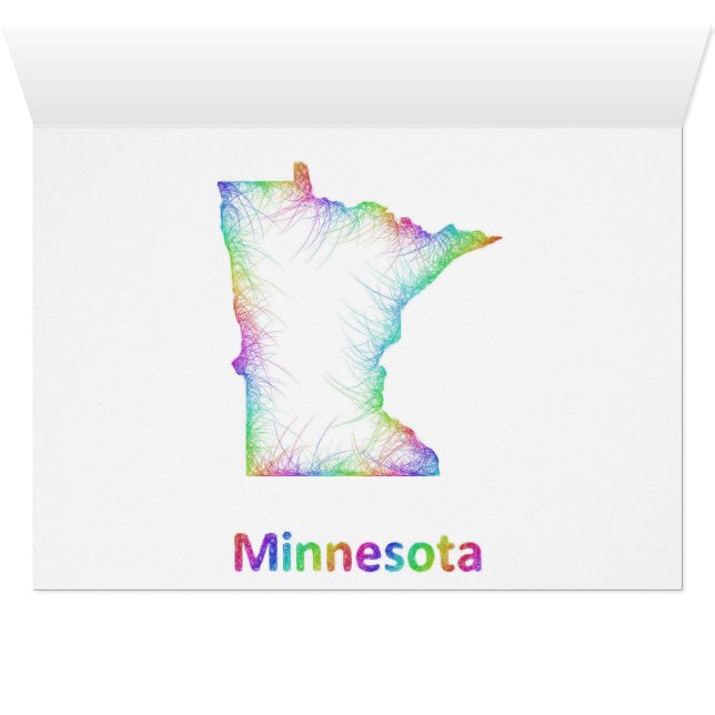 Rainbow Minnesota-kaart (Binnen Horizontaal (Onder))