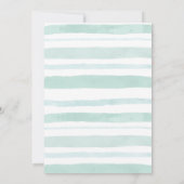 Rainbow Mint blauw baby shower Uitnodigingskaart j Kaart (Achterkant)
