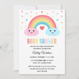 Rainbow Miracle Baby Shower Kaart