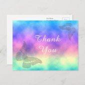 [Rainbow Mist] Kleurrijke Vlinders Dank u Briefkaart (Voorkant / Achterkant)