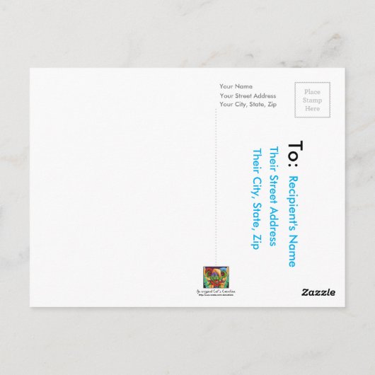 [Rainbow Mist] Kleurrijke Vlinders Dank u Briefkaart (Achterkant)