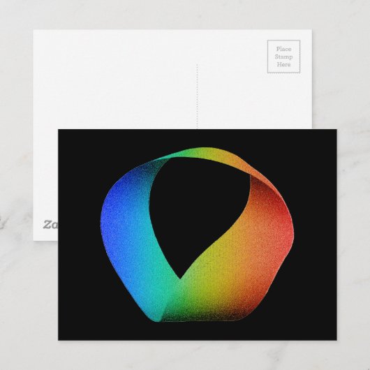 Rainbow Mobius Strip Briefkaart (Voorkant / Achterkant)