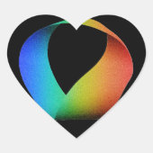 Rainbow Mobius Strip Hart Sticker (Voorkant)