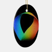 Rainbow Mobius Strip Keramisch Ornament (Rechts)