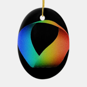 Rainbow Mobius Strip Keramisch Ornament