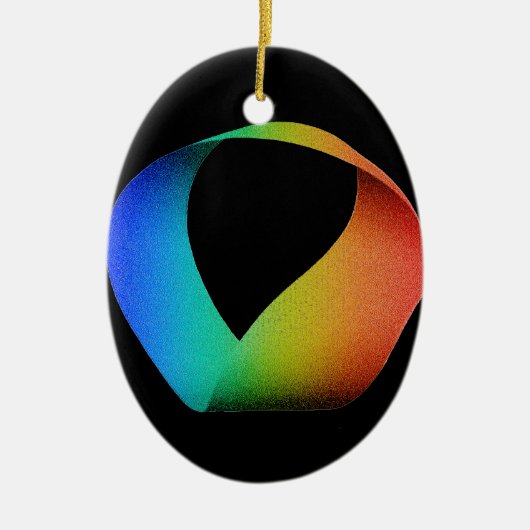 Rainbow Mobius Strip Keramisch Ornament (Voorkant)