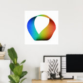 Rainbow Mobius Strip Poster (Thuiskantoor)