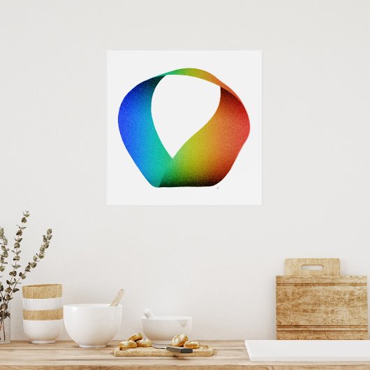 Rainbow Mobius Strip Poster (Keuken)