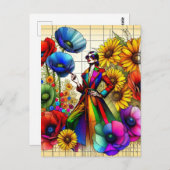 Rainbow  Mode schets Briefkaart (Voorkant / Achterkant)