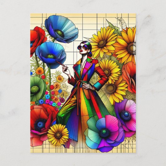 Rainbow Mode schets Briefkaart (Voorkant)