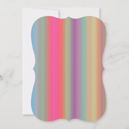 Rainbow Modern 21st Birthday Party Invitation Kaart (Achterkant)