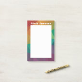 Rainbow modern gepersonaliseerd bericht het merkt post-it® notes (Op bureau)