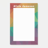Rainbow modern gepersonaliseerd bericht het merkt post-it® notes (Voorkant)